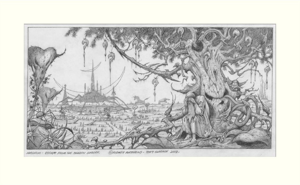 Magnum: Escape From the Shadow Garden original pencil drawing