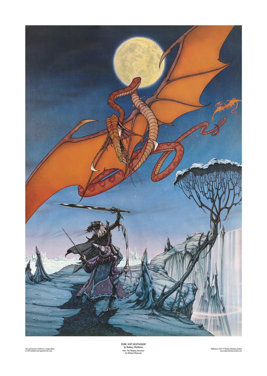 Elric and Moonglum print by Rodney Matthews