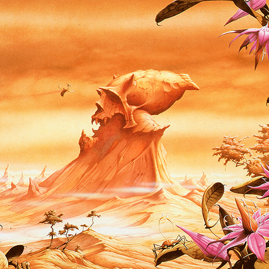 Detail from Werther's Skull by Rodney Matthews