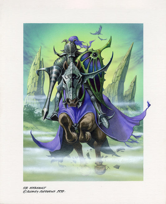 Sir Marhault painting by Rodney Matthews