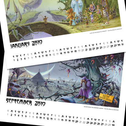 2019 Electric Rock calendar and limited edition giclèe print bundle