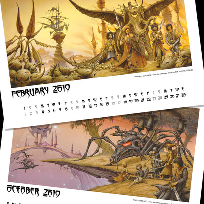 2019 Electric Rock calendar and limited edition giclèe print bundle