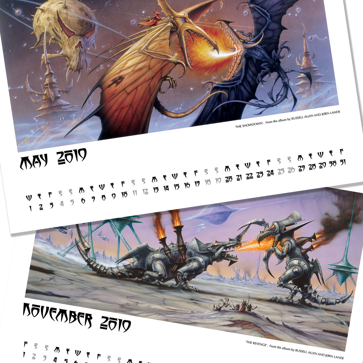 2019 Electric Rock calendar and limited edition giclèe print bundle