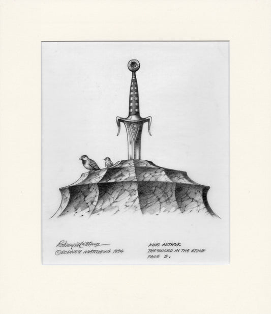 King Arthur: The Sword in the Stone original pencil drawing