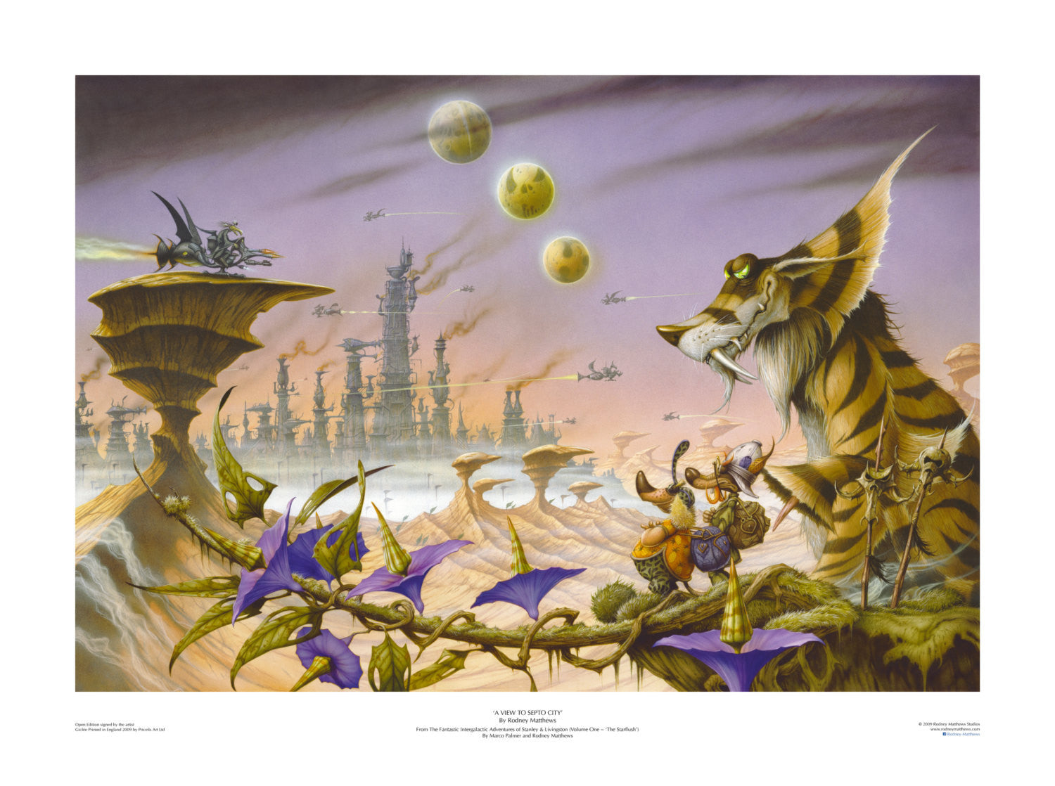 A View to Septo City by Rodney Matthews | Rodney Matthews Studios