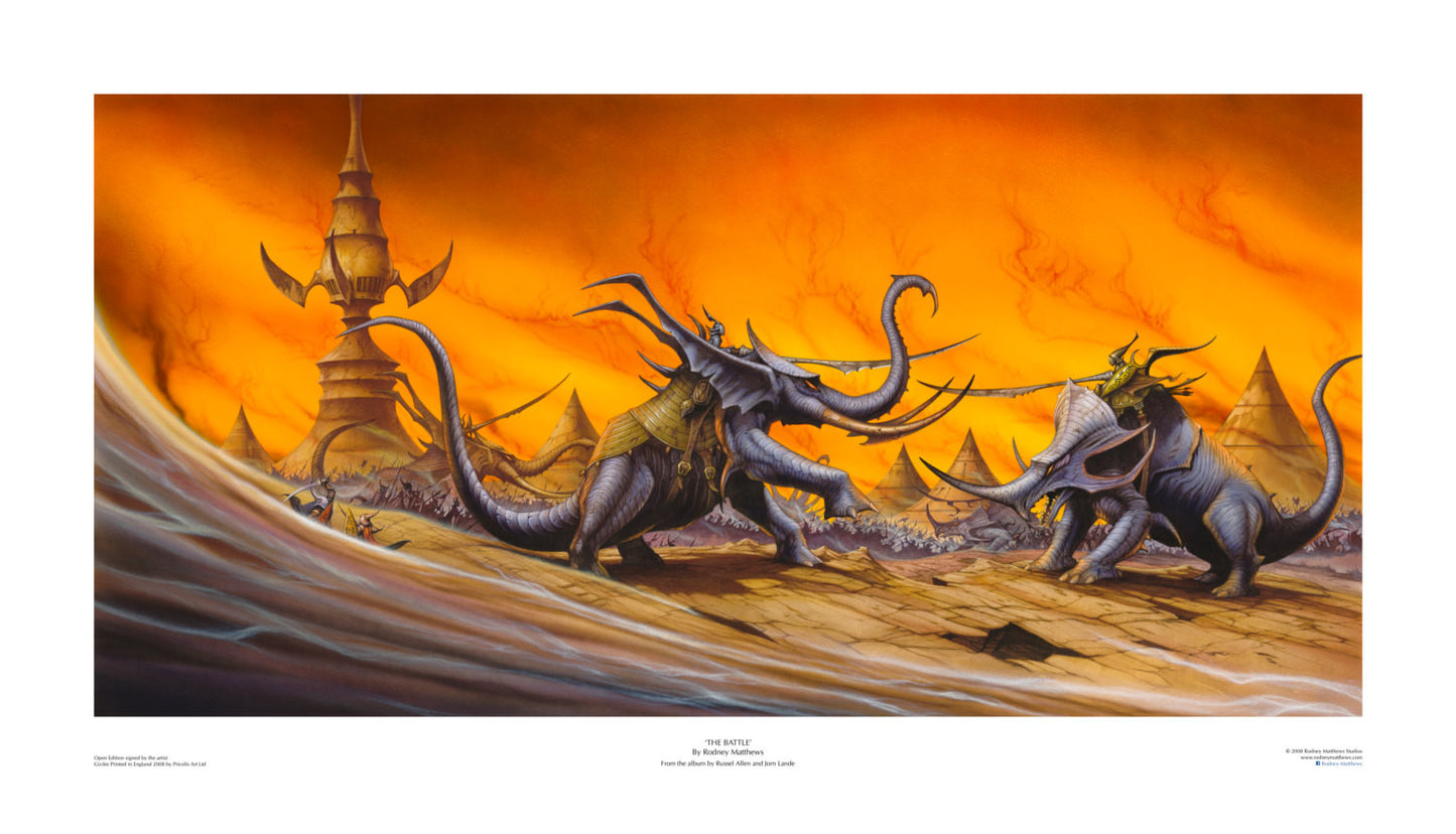 Russell Allen and Jørn Lande: The Battle open edition giclèe art print